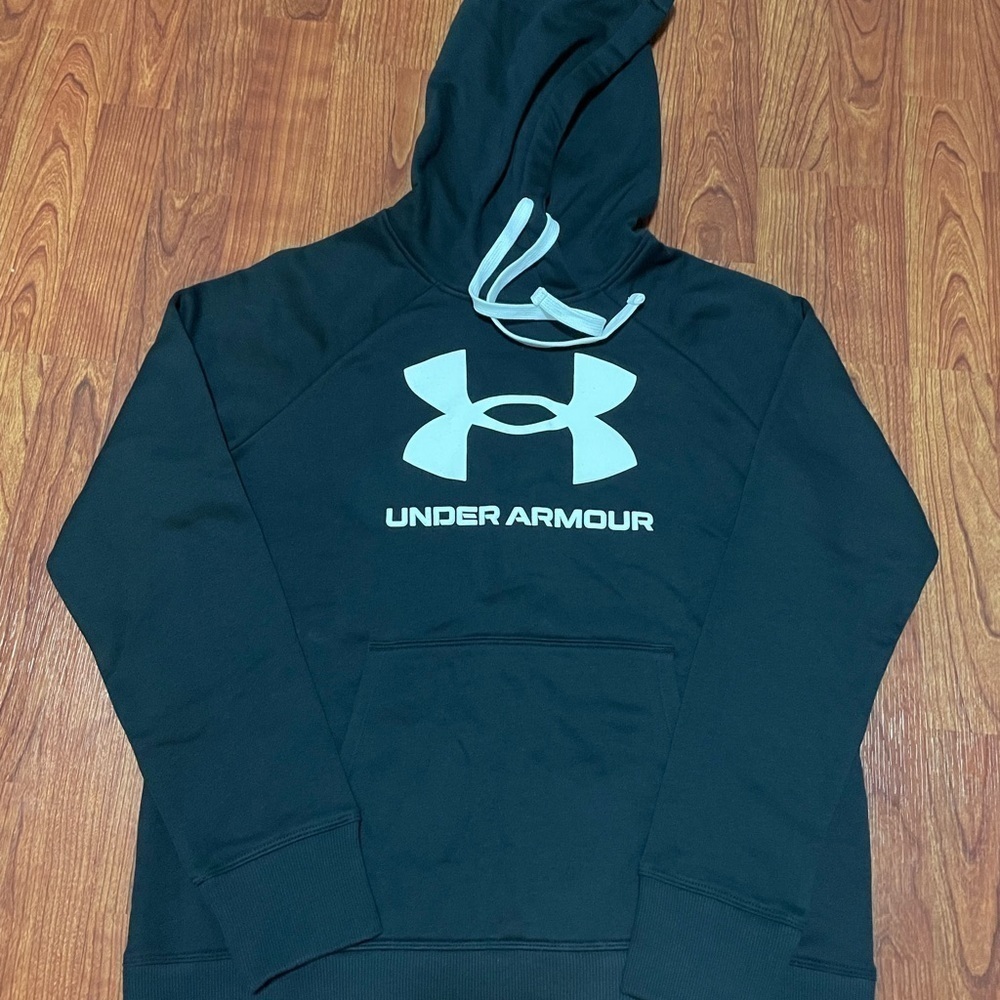 Women Under Armour Rival Fleece Logo Hoodie Sweater Medium - Picture 2 of 9